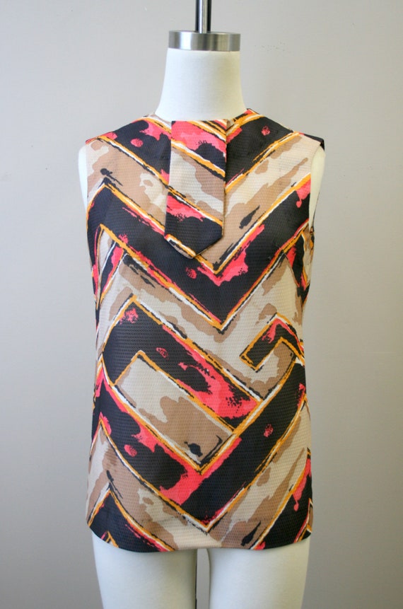 1960s Chevron Blouse - image 2