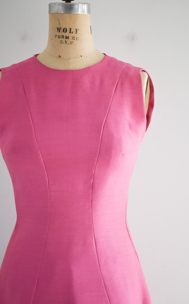 1960s Pauline Trigere Pink Mini Dress image 2