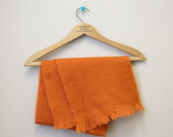 1960s Pumpkin Orange Mohair Scarf