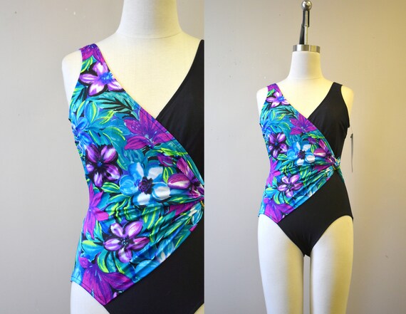 1980s/90s NOS Gabar Floral Swimsuit