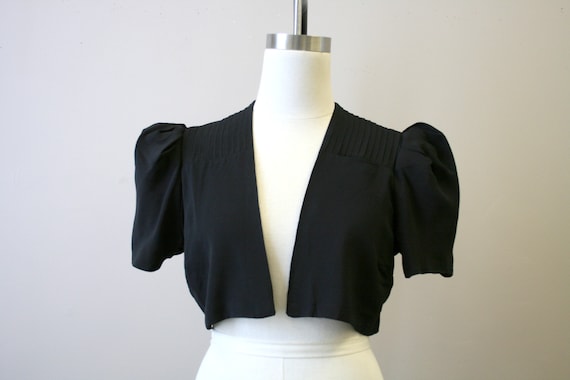 1930s Black Cropped Jacket