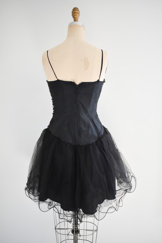 1980s Sequin Party Mini Dress - image 5