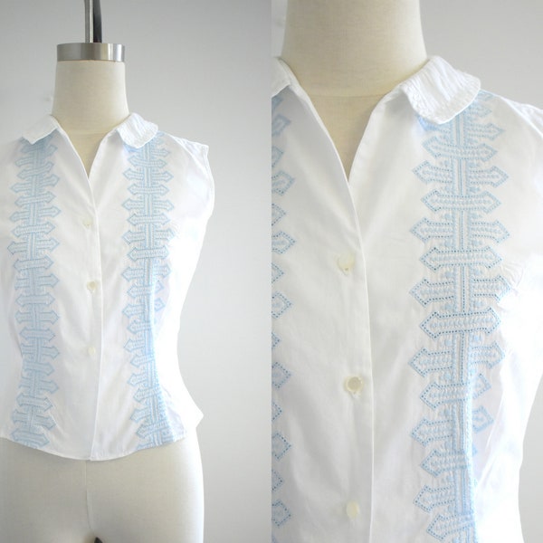 1950s/60s Donnkenny Embroidered Blouse