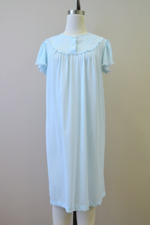 1960s Aqua Night Gown - image 3