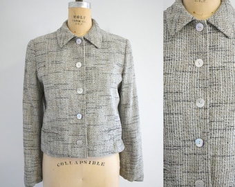 1990s Handwoven Silk Tweed Jacket