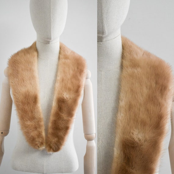 1940s/50s Blonde Fur Long Collar - image 3