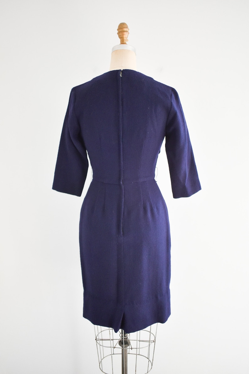 1950s Jerell Jr. Navy Wool Wiggle Dress - Etsy