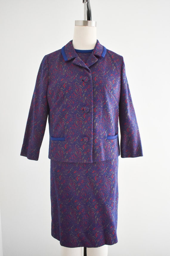1960s Kensington Navy Knit Dress and Jacket Set - image 2