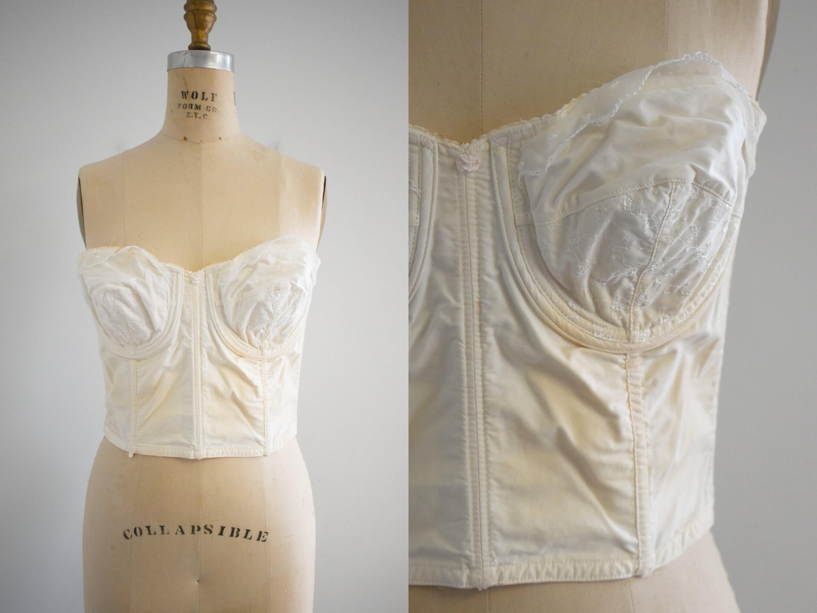 1950s Carol Brent White Bustier, 36C - Etsy