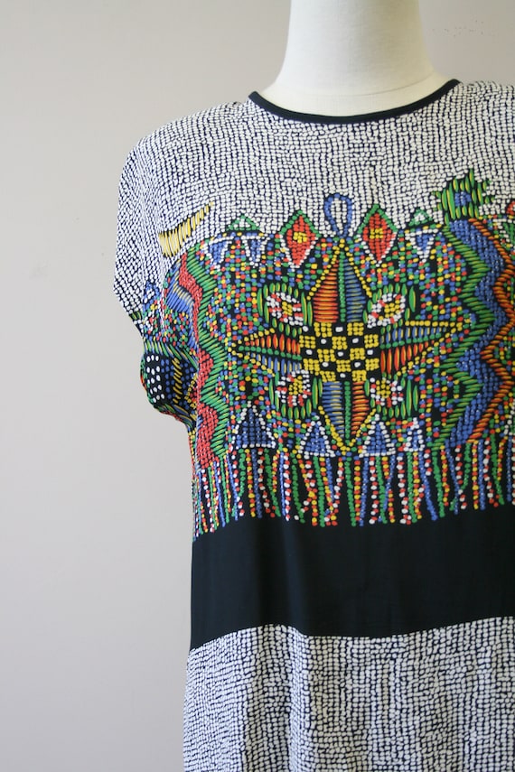 1980s Platinum by Dorothy Schoelen Printed Blouse - image 3