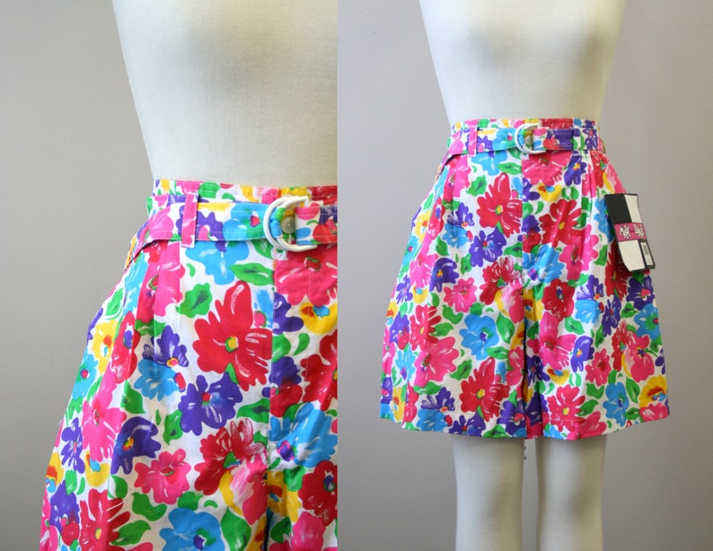 1980s NOS Floral Shorts