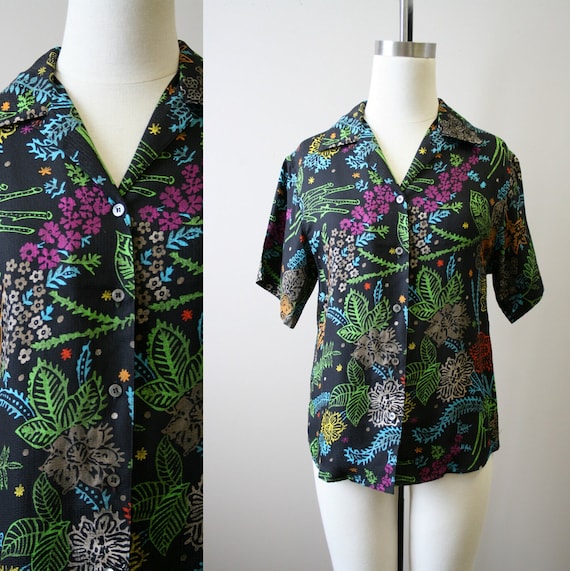 1980s Anne Klein Silk Blouse - image 1