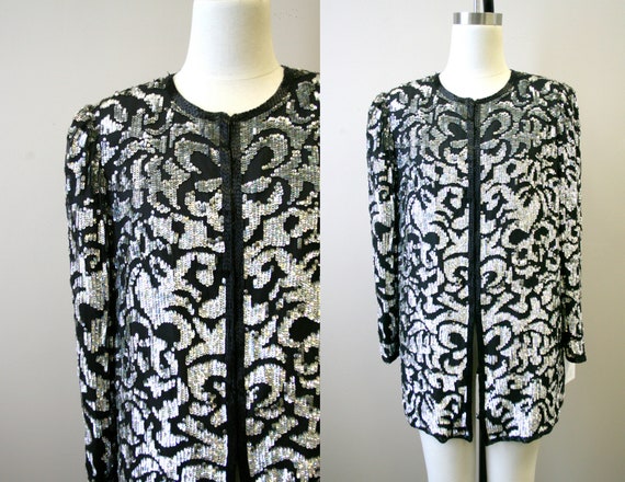 1980s Iridescent Sequin Jacket