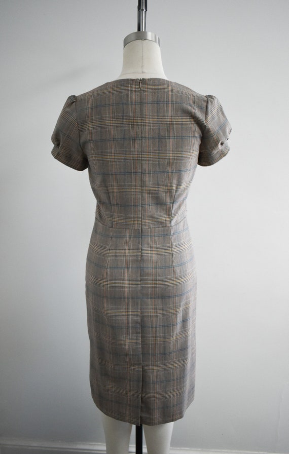 1990s Brown Plaid Dress - image 5