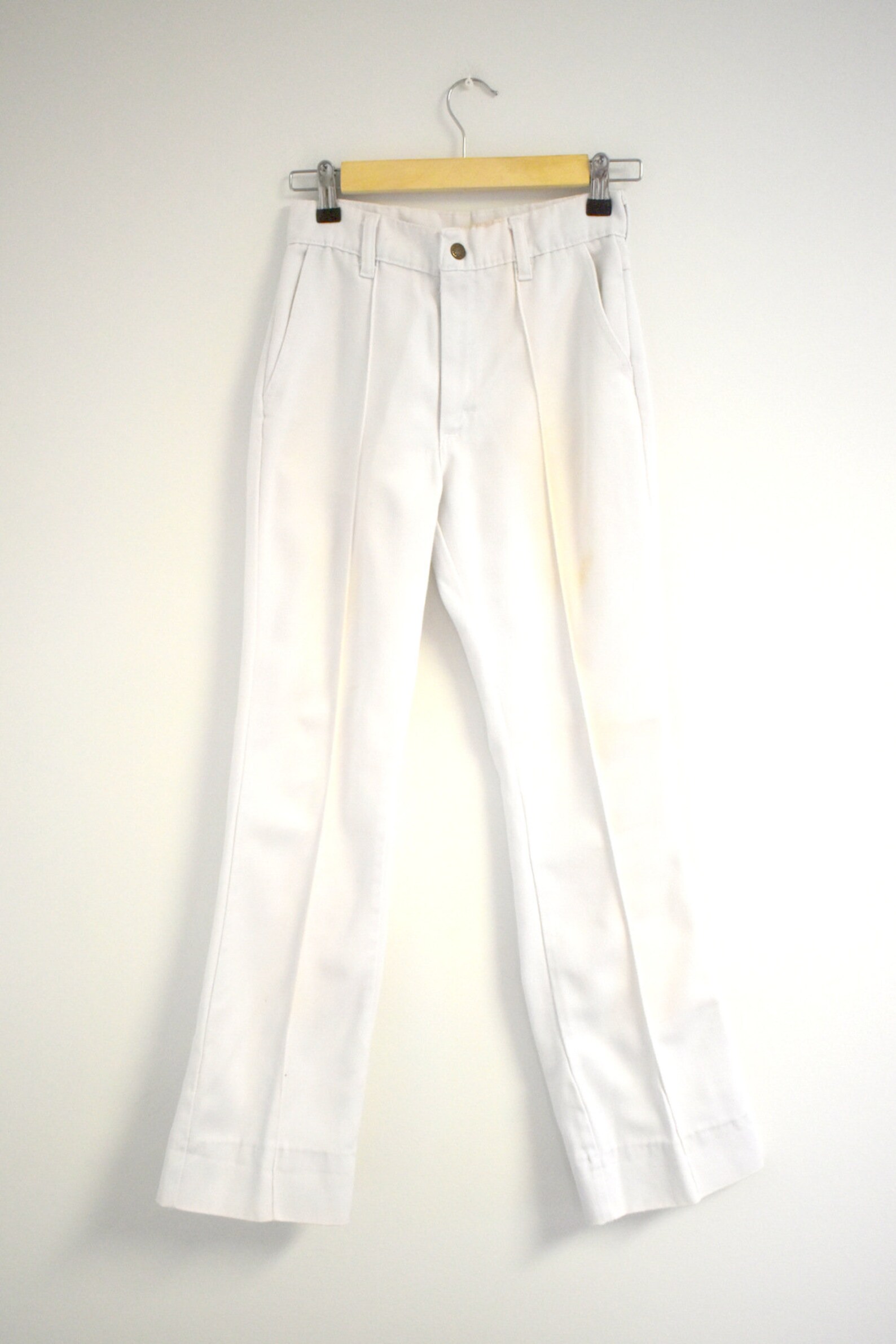 1970s White Stretch Denim Jeans - Etsy