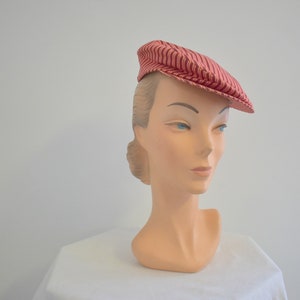 1940s/50s Red Striped Newsboy Cap image 5