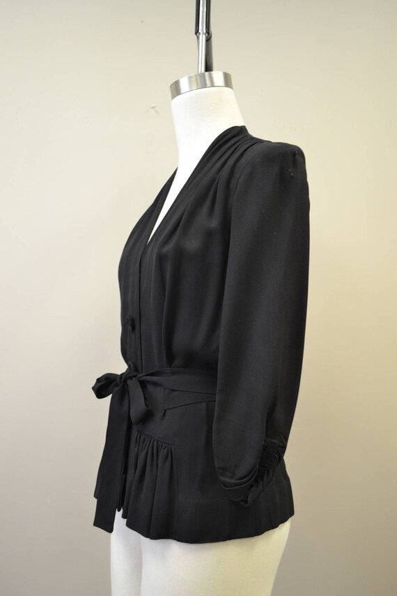 1940s Eisenberg Black Shirt/Jacket - image 3