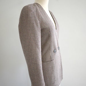 1980s Krizia Wool Blend Chevron Jacket image 4