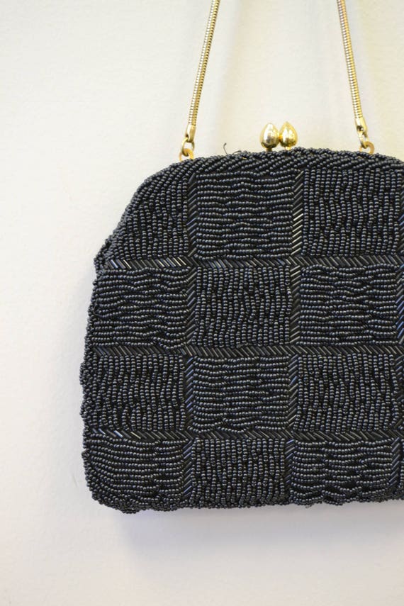 1960s Stylecraft of Miami Black Beaded Purse - image 3