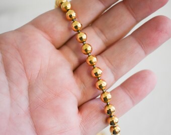 Vintage Gold Metal Ball Chain Necklace - Etsy
