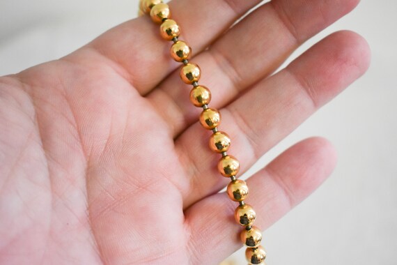 ★VINTAGE HOLLYWOOD★Basic Ball Chain Necklace★ネックレス★ Vintage Italian 14k Rose Gold 26