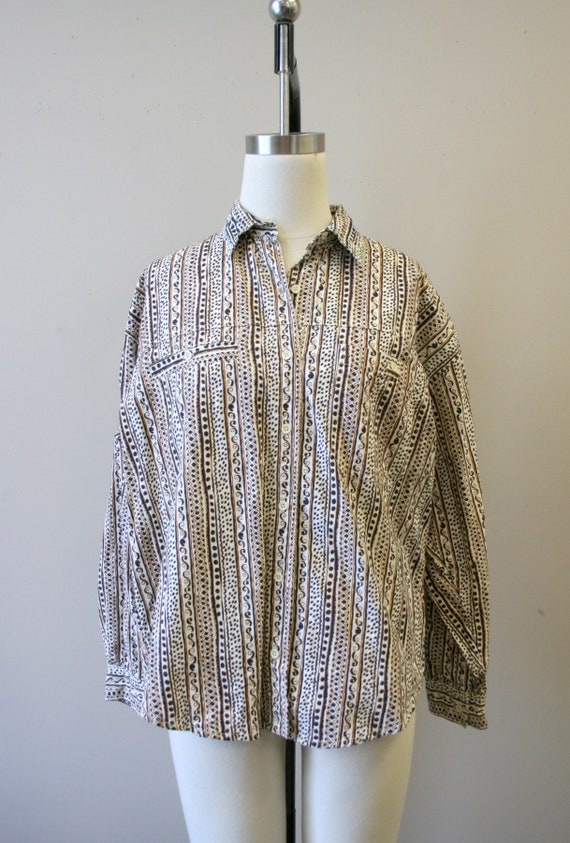 1980s Ilio Printed Cotton Shirt - image 2