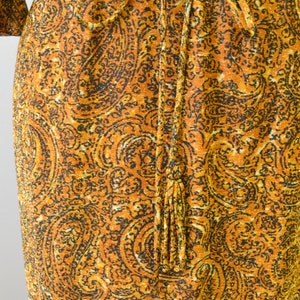 1950s Carol Craig Lurex Paisley Wiggle Dress image 6