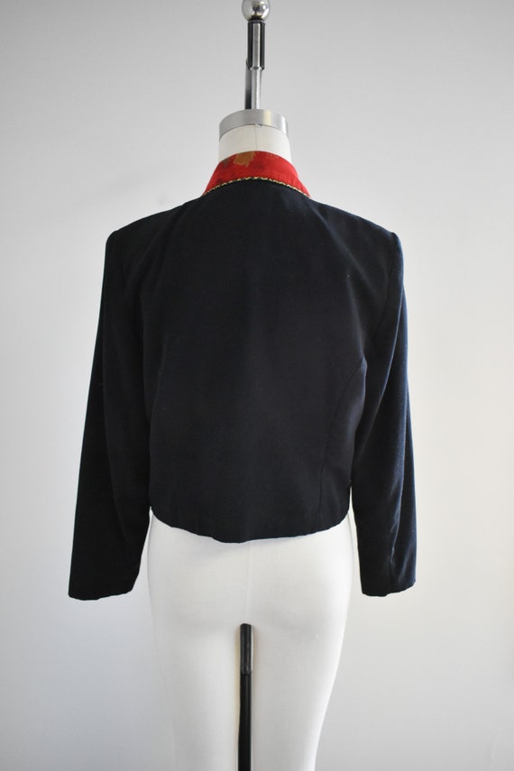 1990s Red and Black Embellished Jacket - image 6