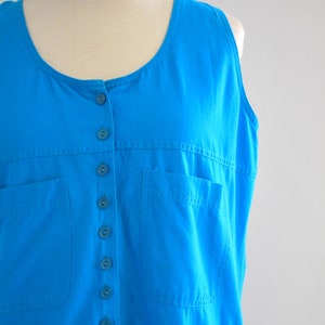 1980s Turquoise Jumper Dress image 2