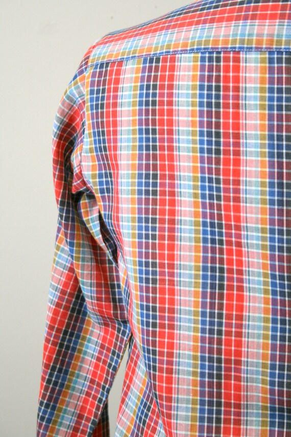 1970s Multi-Color Checked Men's Shirt - image 6