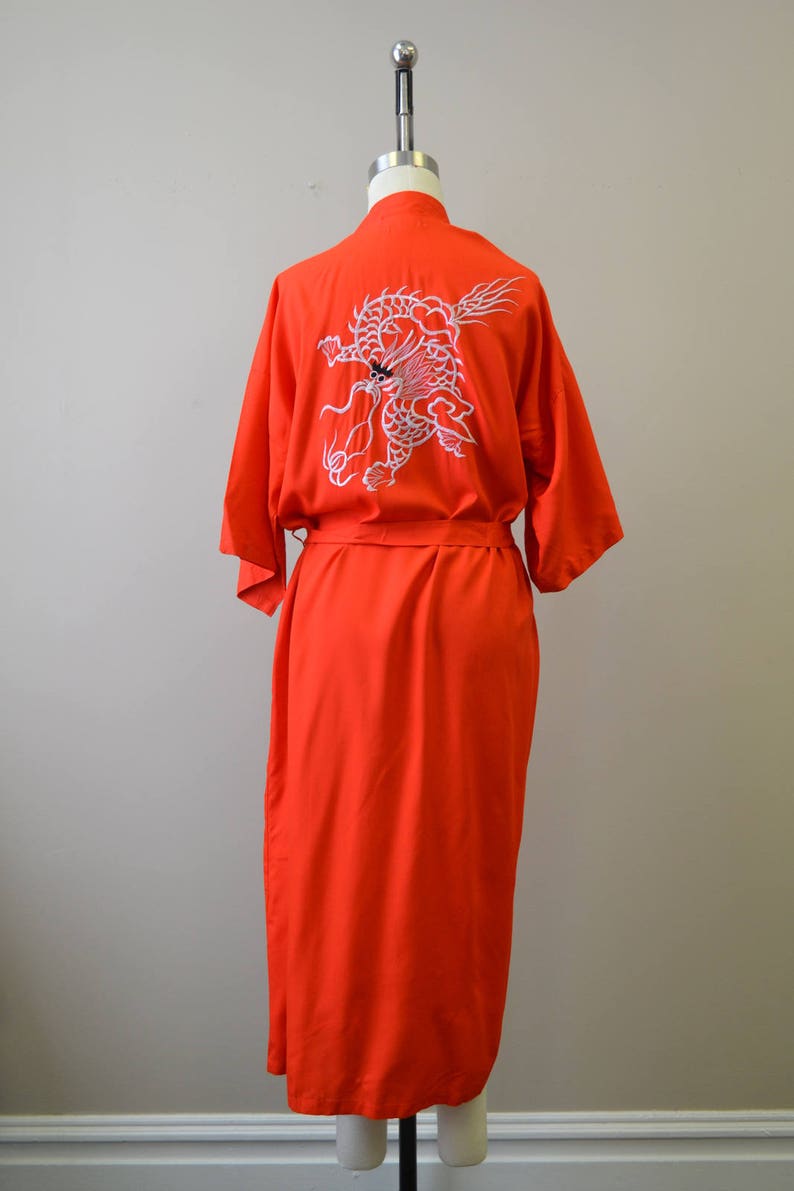 1970s Red Dragon Robe