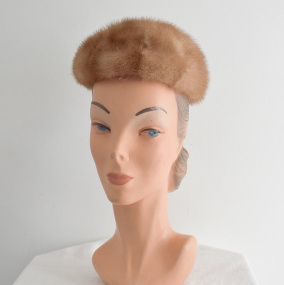 1950s/60s Cecile Blonde Fur Hat - image 1