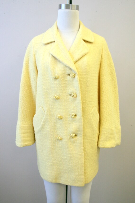 1960s Yellow Wool Boucle Coat - Etsy 