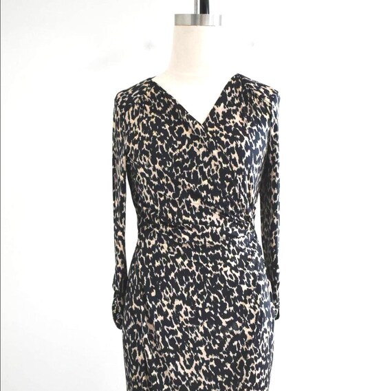 1990s/Y2K Cache Leopard Print Jersey Dress - image 1