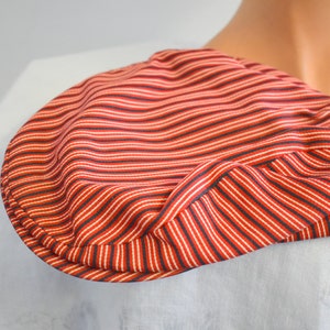 1940s/50s Red Striped Newsboy Cap image 6