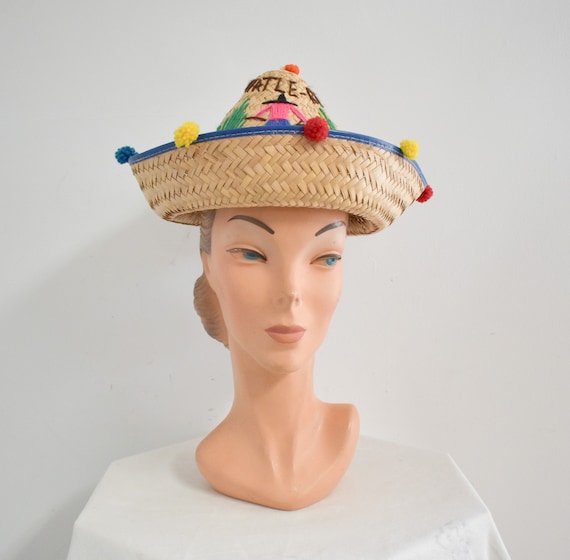 1960s Myrtle Beach Souvenir Straw Hat - image 1