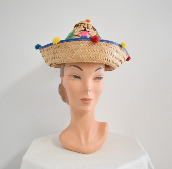 1960s Myrtle Beach Souvenir Straw Hat Gem