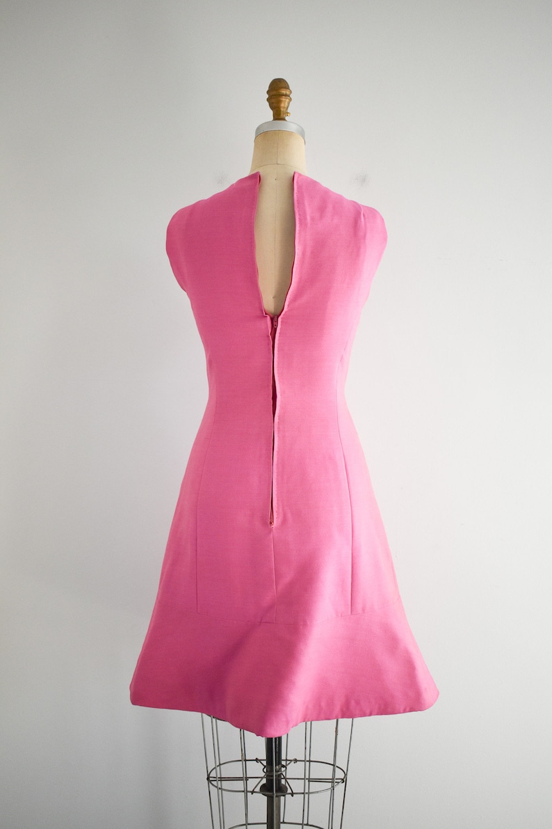 1960s Pauline Trigere Pink Mini Dress image 5