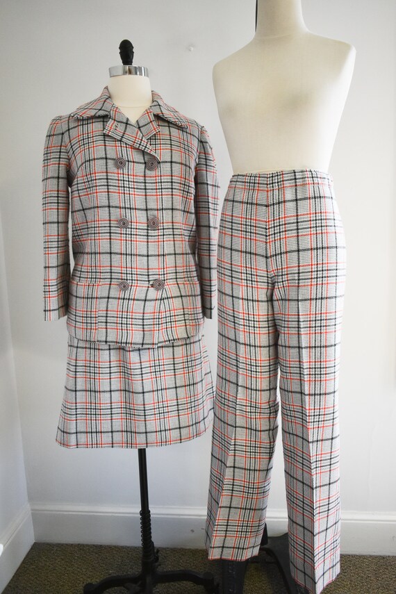 1970s Plaid Three Piece Suit - image 3