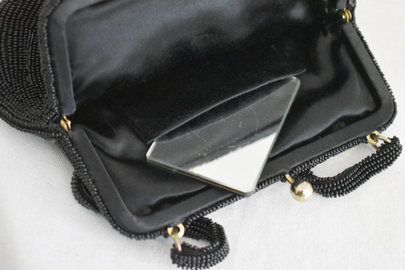 1950s/60s Josef Black Beaded Evening Bag - image 6