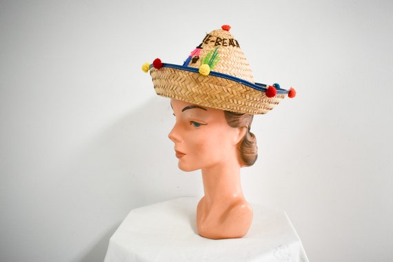1960s Myrtle Beach Souvenir Straw Hat - image 3