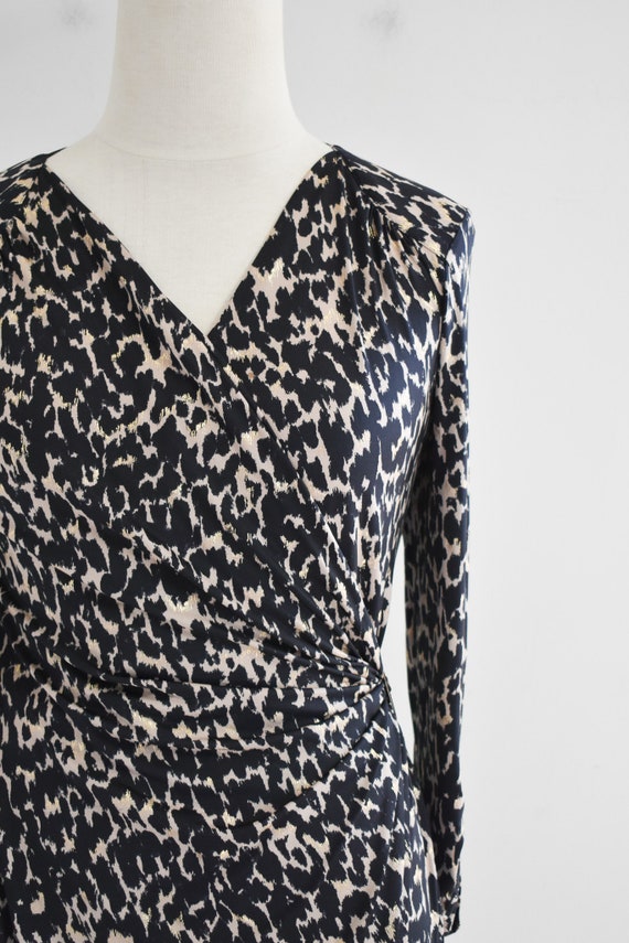 1990s/Y2K Cache Leopard Print Jersey Dress - image 2
