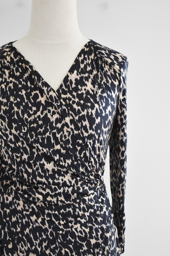 1990s/Y2K Cache Leopard Print Jersey Dress - image 4