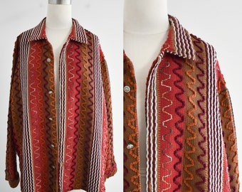 1990s Textured Striped Jacket