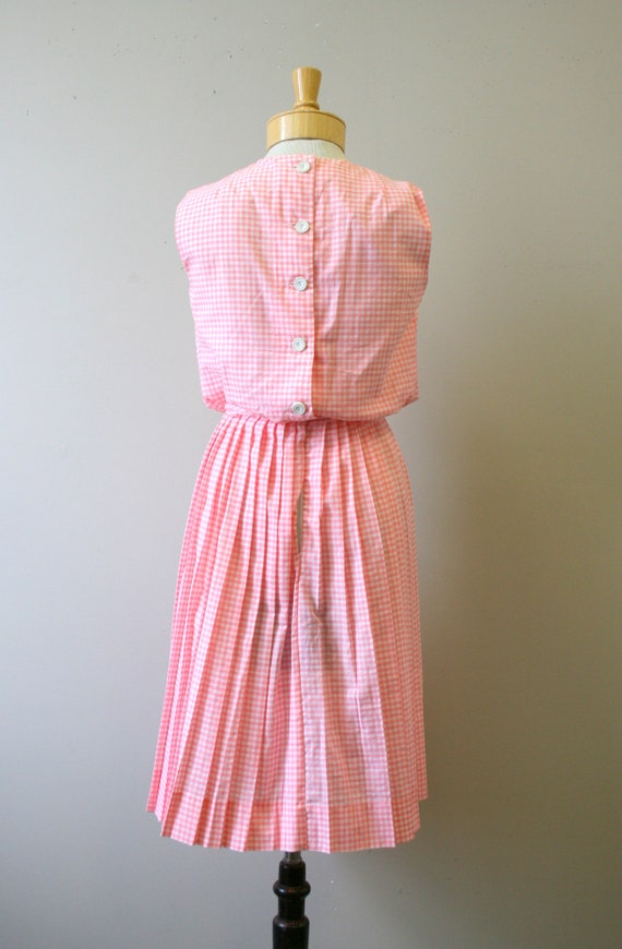 1960s Stacy Ames Pink Gingham Dress - image 5