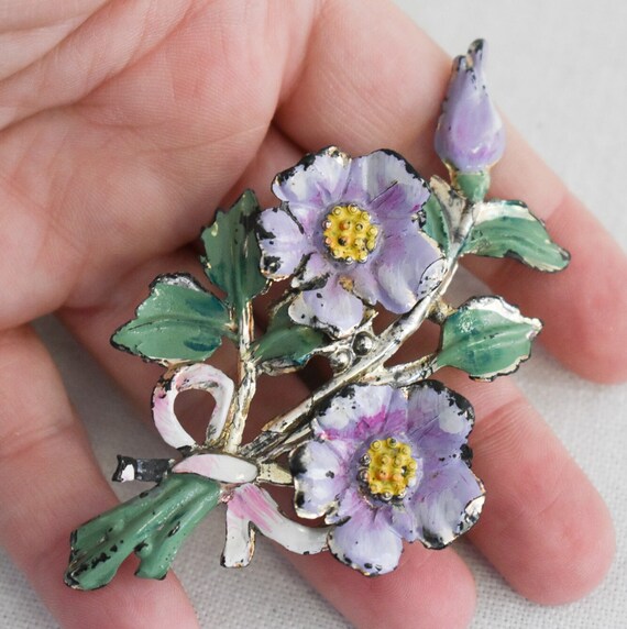 1940s/50s Flower Brooch - image 1