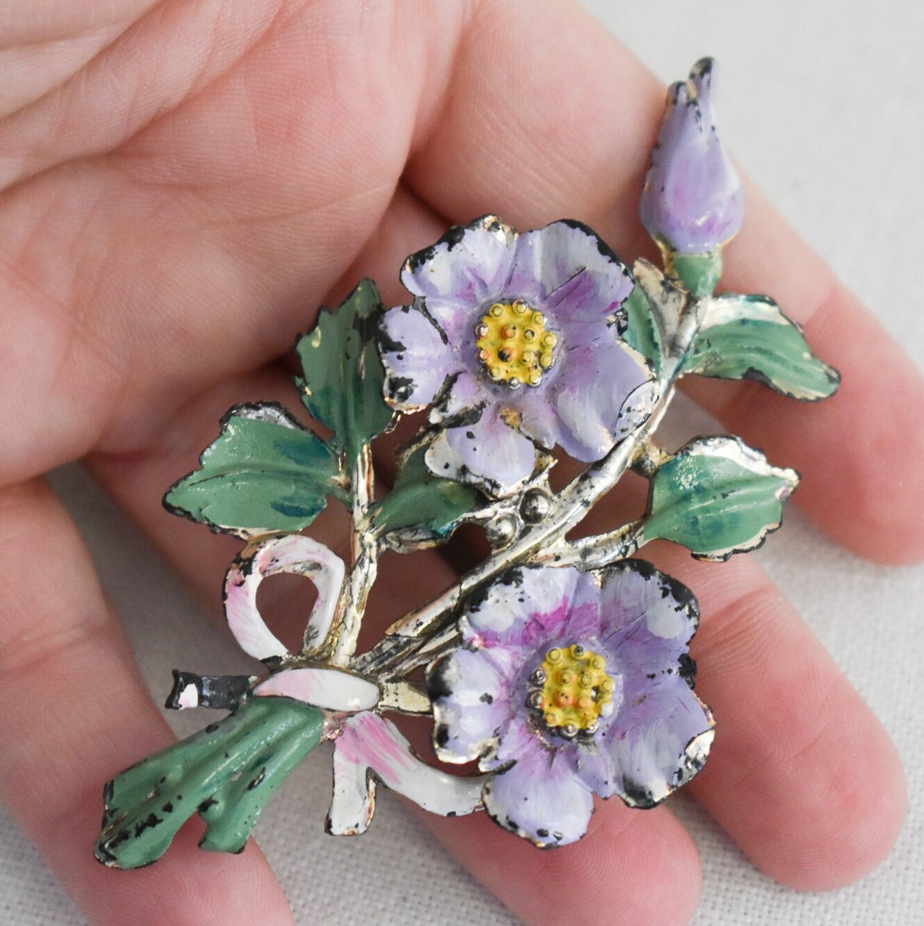 1940s/50s Flower Brooch - Etsy