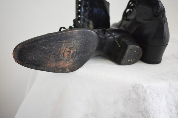 1920s/30s Beasley Black Leather Boots - image 4