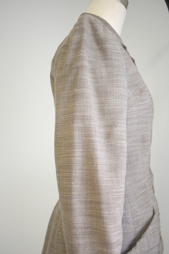 1940s Adele Simpson Gray Striped Jacket - image 6