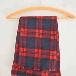 1960s Red Plaid Scarf image 3